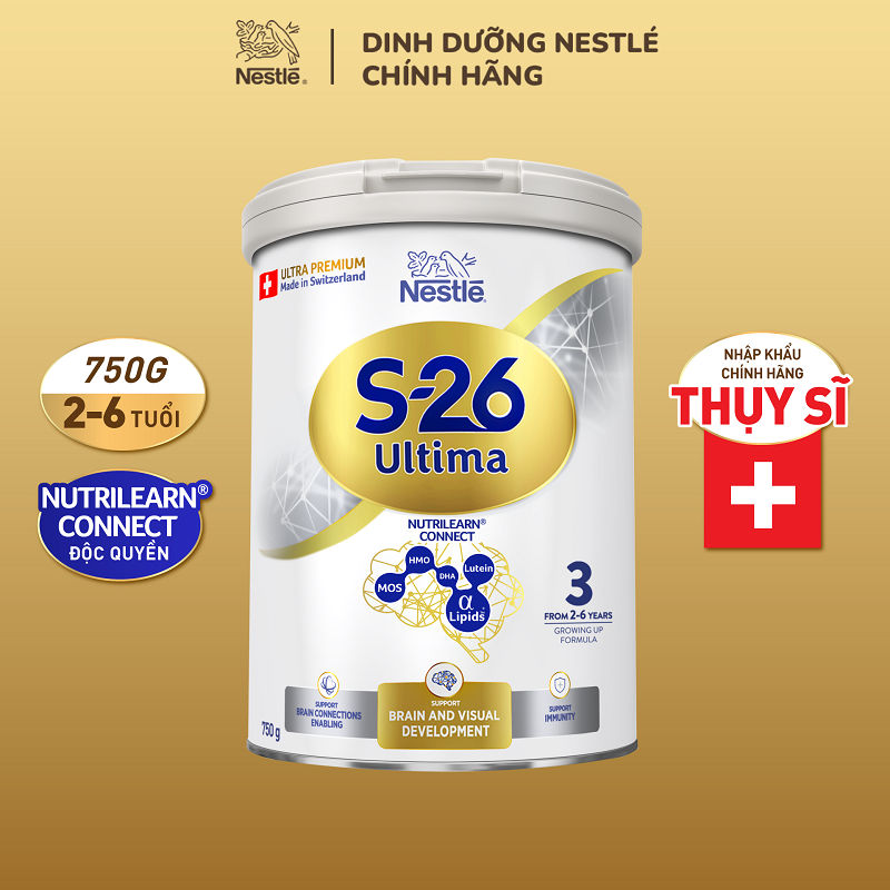 Ảnh Sữa Bột Nestlé S-26 ULTIMA3(S26)750G tăng tốc độ kết nối nãobộ2,5lầnvớiNUTRILEARN® CONNECT 3
