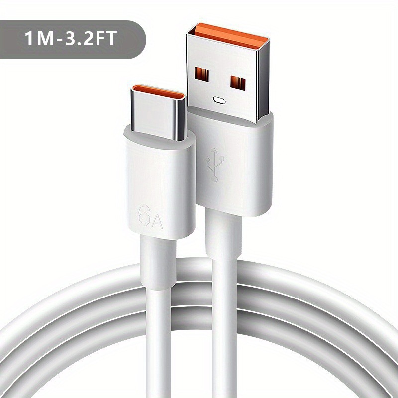 Cáp Dữ Liệu 6A TYPE-C Tương Thích Cho Huawei Millet Vivo Glory Redmi Cáp Sạc Nhanh 1 Mét | BigBuy360 - bigbuy360.vn