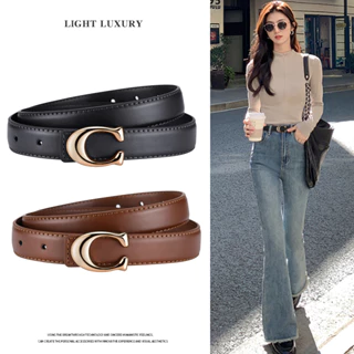 Thắt lưng mỏng thanh lịch dành cho nữ - Dây đeo khóa hợp kim tối giản cho váy & quần jean