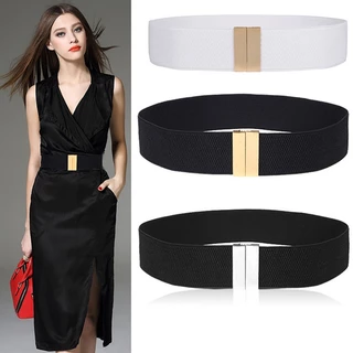 Thắt lưng co giãn rộng dành cho nữ - Dây đeo co giãn Khóa kim loại có thể điều chỉnh Slim Fit cho váy, văn phòng / tiệc tùng
