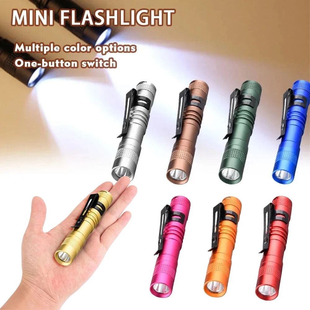 Đèn pin bút LED Mini cầm tay có kẹp bút Đèn pin siêu bỏ túi cầm tay Sử ...