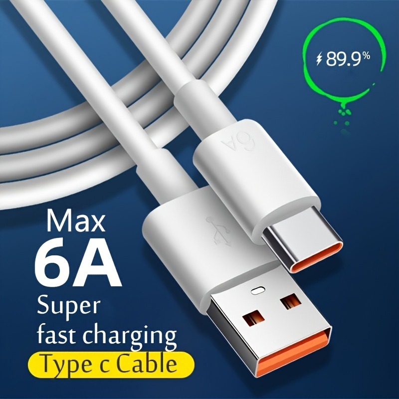 Cáp Dữ Liệu 6A TYPE-C Tương Thích Cho Huawei Millet Vivo Glory Redmi Cáp Sạc Nhanh 1 Mét | BigBuy360 - bigbuy360.vn