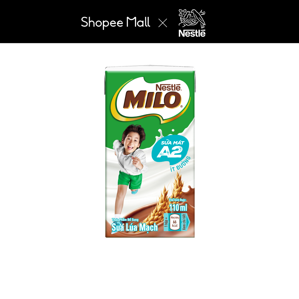 Ảnh Thùng Sữa Lúa Mạch Nestle MILO A2 MỚI 12(4x110ml) 2