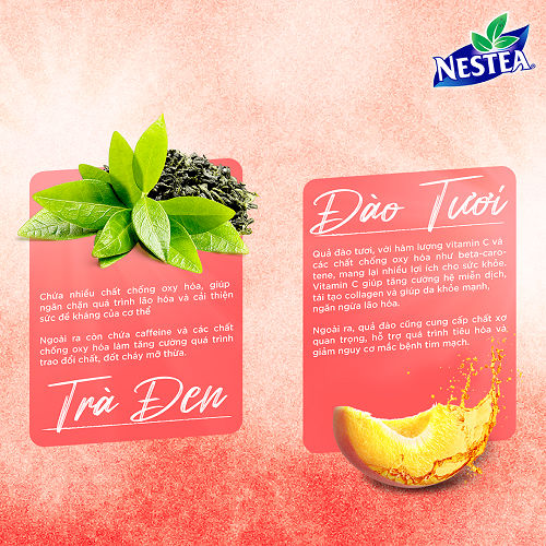 Ảnh Thực phẩm bổ sung Trà Vị Đào NESTEA hộp 12 gói x 12 g 2