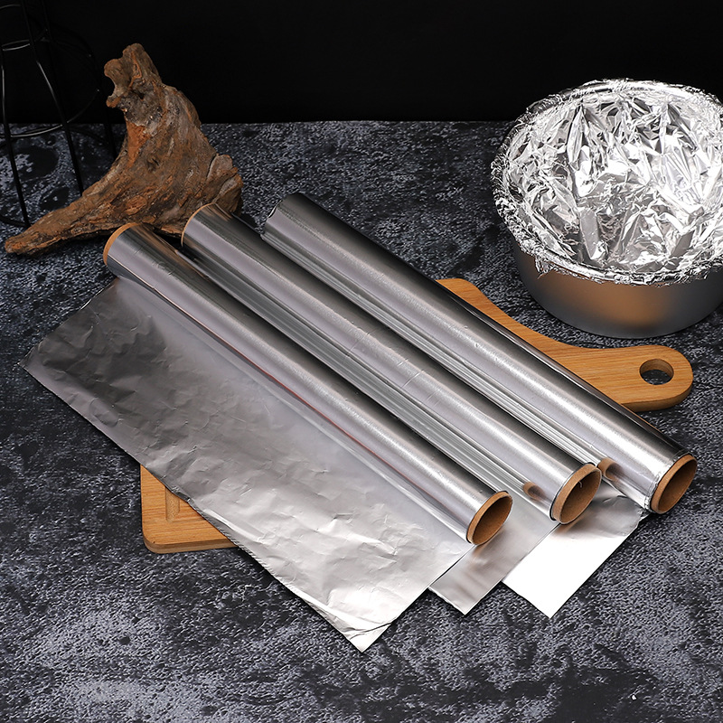 Cuộn giấy thiếc nướng dày dùng một lần 5/10m , Giấy bạclá nhôm gia dụng chịu nhiệt độ cao, giấy lá thiếc nướng thực phẩm