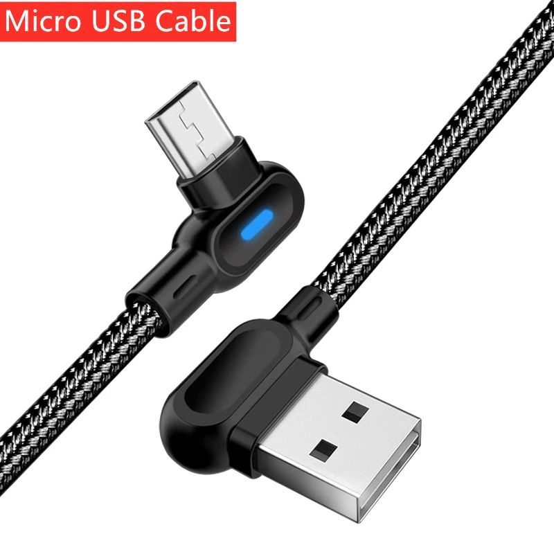 Cáp Micro USB 90 Độ 1M 2M Sạc Nhanh Đồng Bộ Dữ Liệu Cáp Sạc USB Cho ...