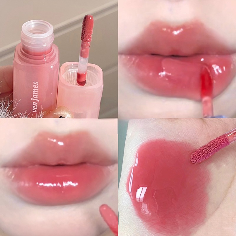Big Ice Bucket Mirror Lip Glaze Dưỡng Ẩm Lâu Dài Toot Son Bóng Trắng Luộc Nước Tiết Lộ Mềm Môi Glaze St