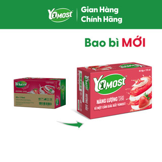 Thùng 48 Hộp Sữa Chua Lên Men Tự Nhiên Yomost Vị Dâu (170ml/Hộp)