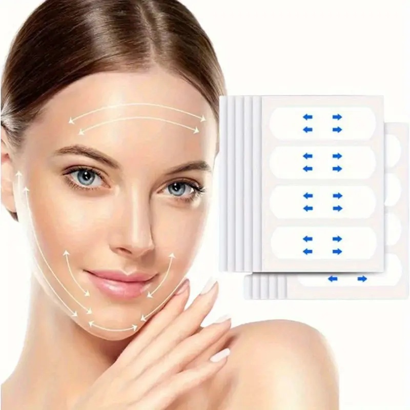 Băng nâng cơ mặt vô hình 120 chiếc – Miếng dán trong suốt để giảm nếp nhăn chữ V tức thì & cằm đôi