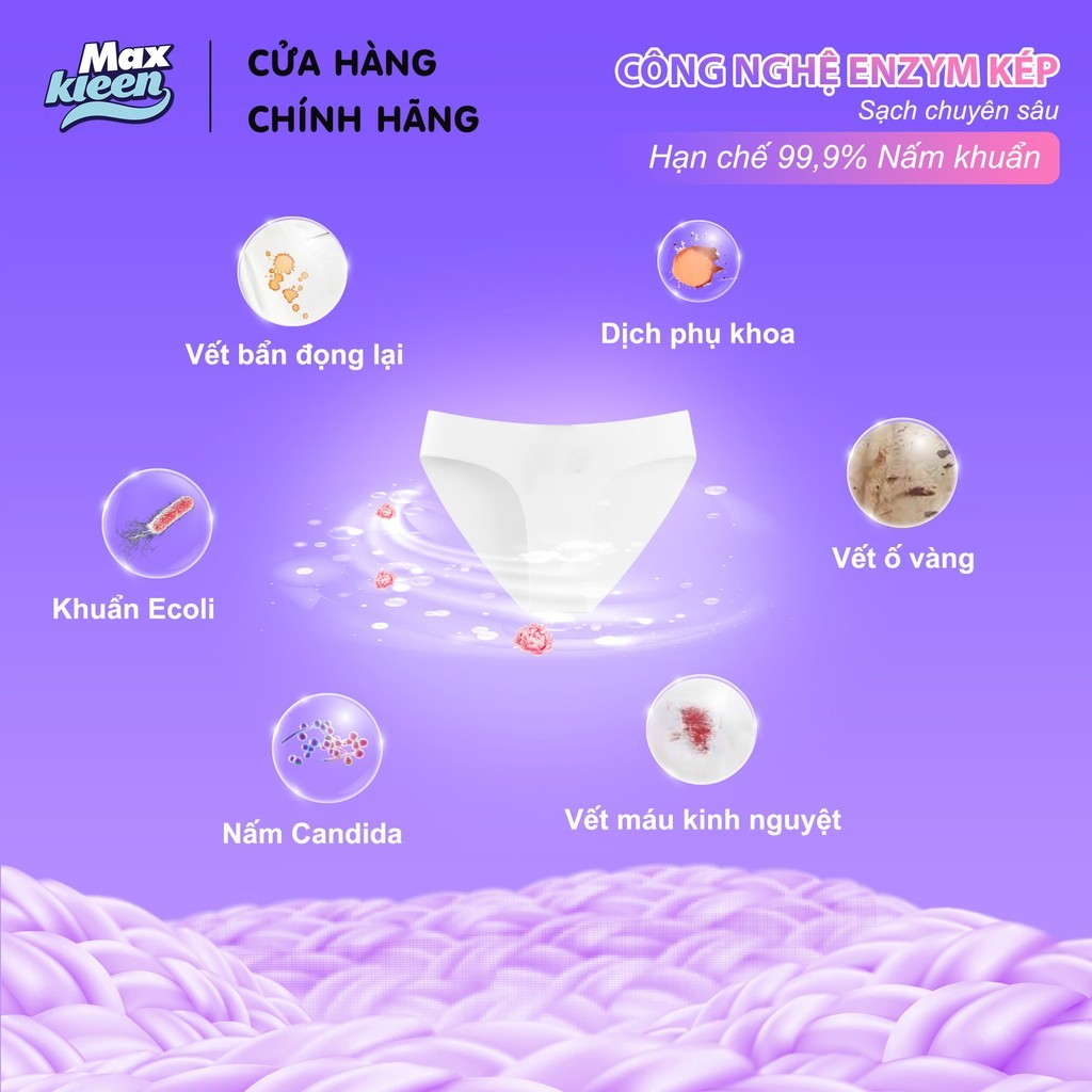 Ảnh Nước Giặt Xả MaxKleen chuyên dụng cho đồ lót chai 650g Hương hoa mẫu đơn thanh khiết 4