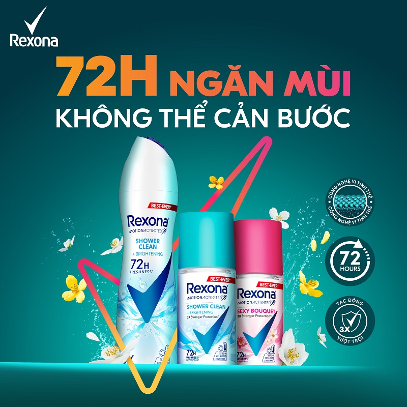 Ảnh Xịt/lăn khử mùi Rexona 72H khô thoáng dành cho nữ 135/45ml 2