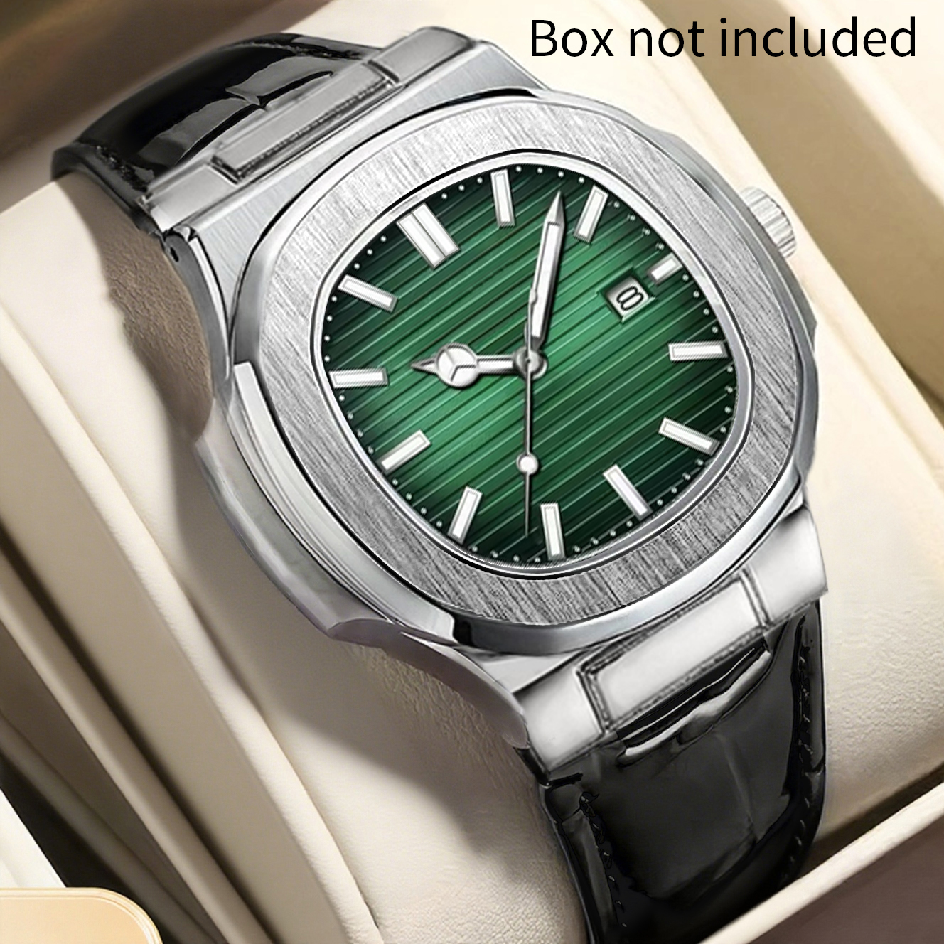 Đồng hồ lịch nam có dây da thật - Quà tặng ngày lễ phong cách phong cách thạch anh | BigBuy360 - bigbuy360.vn