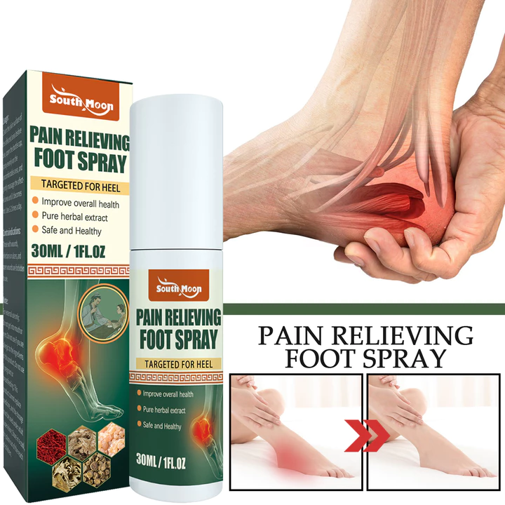 Xịt giảm đau gót chân, giảm mệt mỏi cho chân, đau ngón, đau bunion, bong gân mắt cá, viêm gân Achilles, viêm cân gan chân, xịt thảo dược cho mảng xương