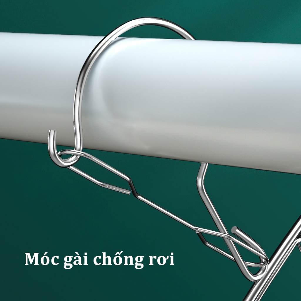 Móc Thép Không Gỉ Để Treo Quần Áo Trẻ Em- Khăn Tay- Tất- Đồ Lót - MÓC TREO ĐỒ 10 KẸP ĐA NĂNG