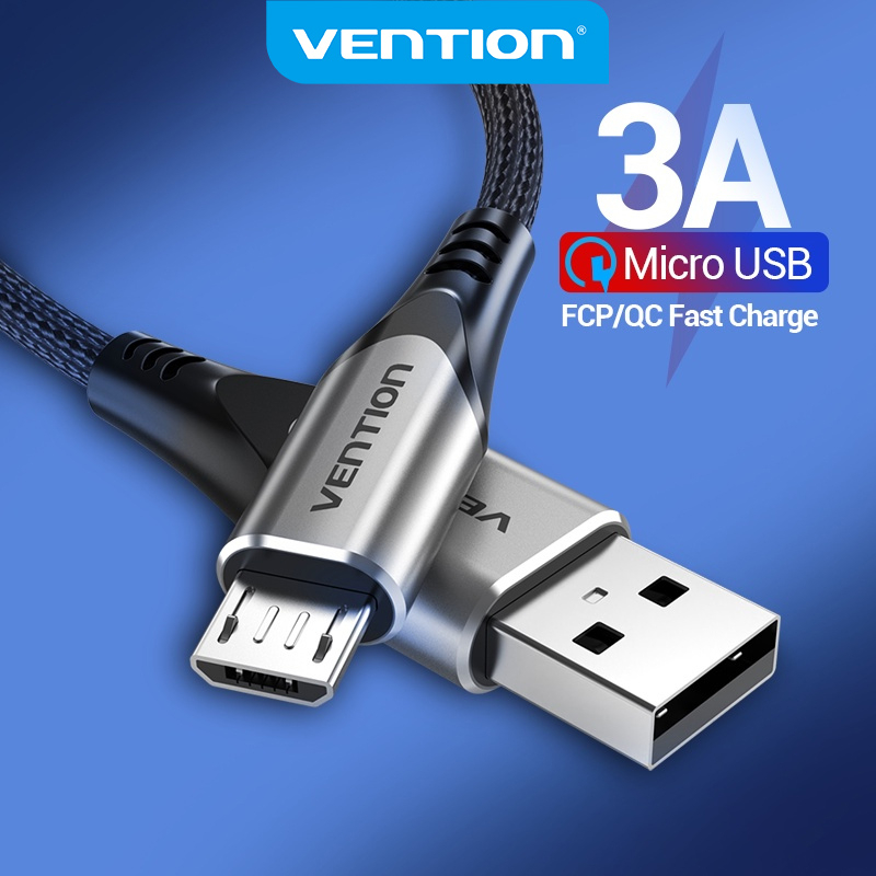 Cáp Micro USB Vention 3A Cáp sạc nhanh & đồng bộ dữ liệu Dây bện Nylon ...