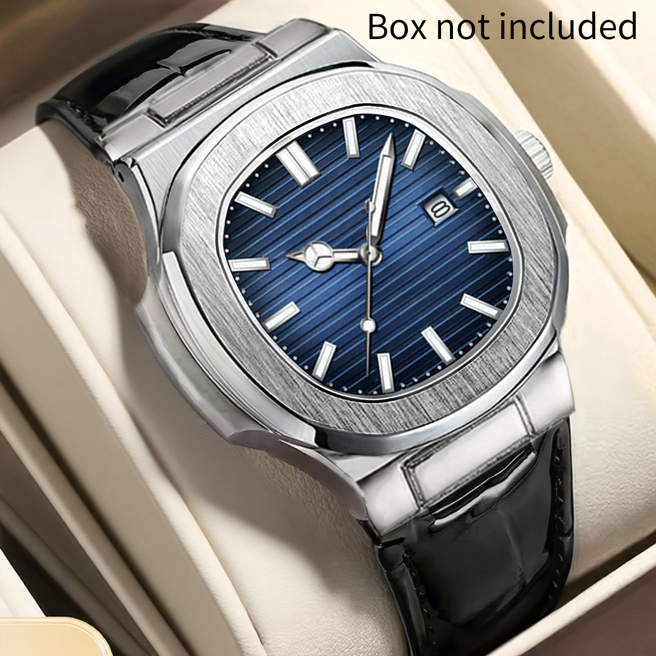 Đồng hồ lịch nam có dây da thật - Quà tặng ngày lễ phong cách phong cách thạch anh | BigBuy360 - bigbuy360.vn