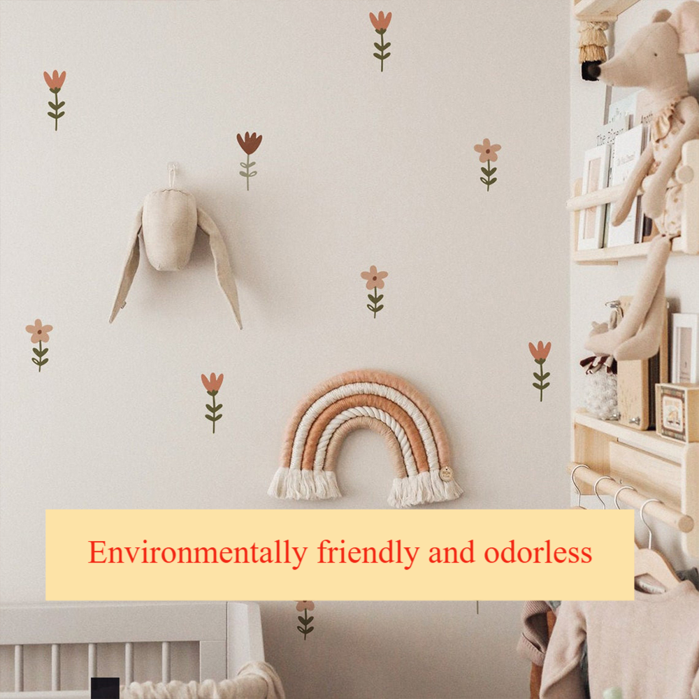 DIY Hoa Và Lá Xanh Dán Tường Vinyl Đề Can Trang Trí Nhà Cửa Phòng Ngủ Tranh Tường Nghệ Thuật