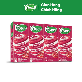 Thùng 48 Hộp Sữa Chua Lên Men Tự Nhiên Yomost Hương Lựu (170ml/Hộp)