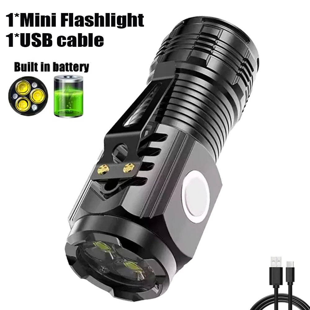 1 Đèn LED Mini Cắm Trại, Có Thể Sạc Lại, Chống Nước, Sạc USB Type-C, 3 Chế Độ Sáng. AMIZIN