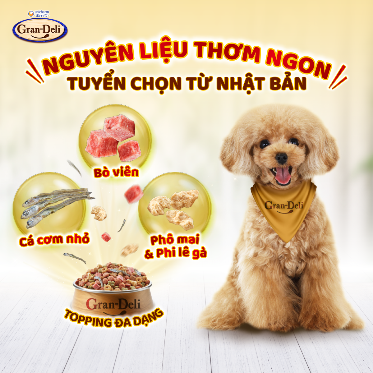Thức ăn khô cho chó Gran Deli 700g/gói