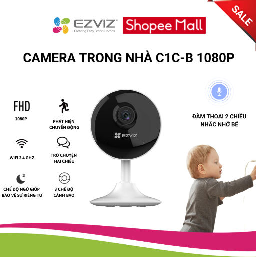 Ảnh Camera EZVIZ Wifi trong nhà C1C-B 1080P - Hàng chính hãng 1