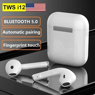 Tai nghe không dây Bluetooth Mini trong tai i12TWS có hộp sạc cho điện thoại Laptop