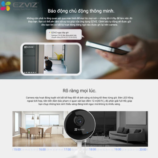 Ảnh Camera EZVIZ Wifi trong nhà C1C-B 1080P - Hàng chính hãng 4
