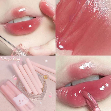MAGIC CASA Bong Bóng Thủy Tinh Son Môi Dễ Thương Nước Bóng Môi Men Son Bóng Son Tint Lip Trang Điểm