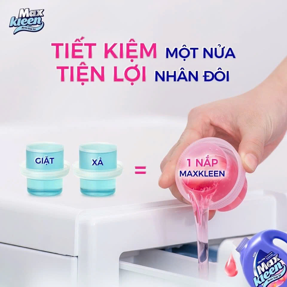 Ảnh Túi Nước Giặt Xả MaxKleen 3kg Hương Nước Hoa Huyền Diệu/ Hoa Nắng 3