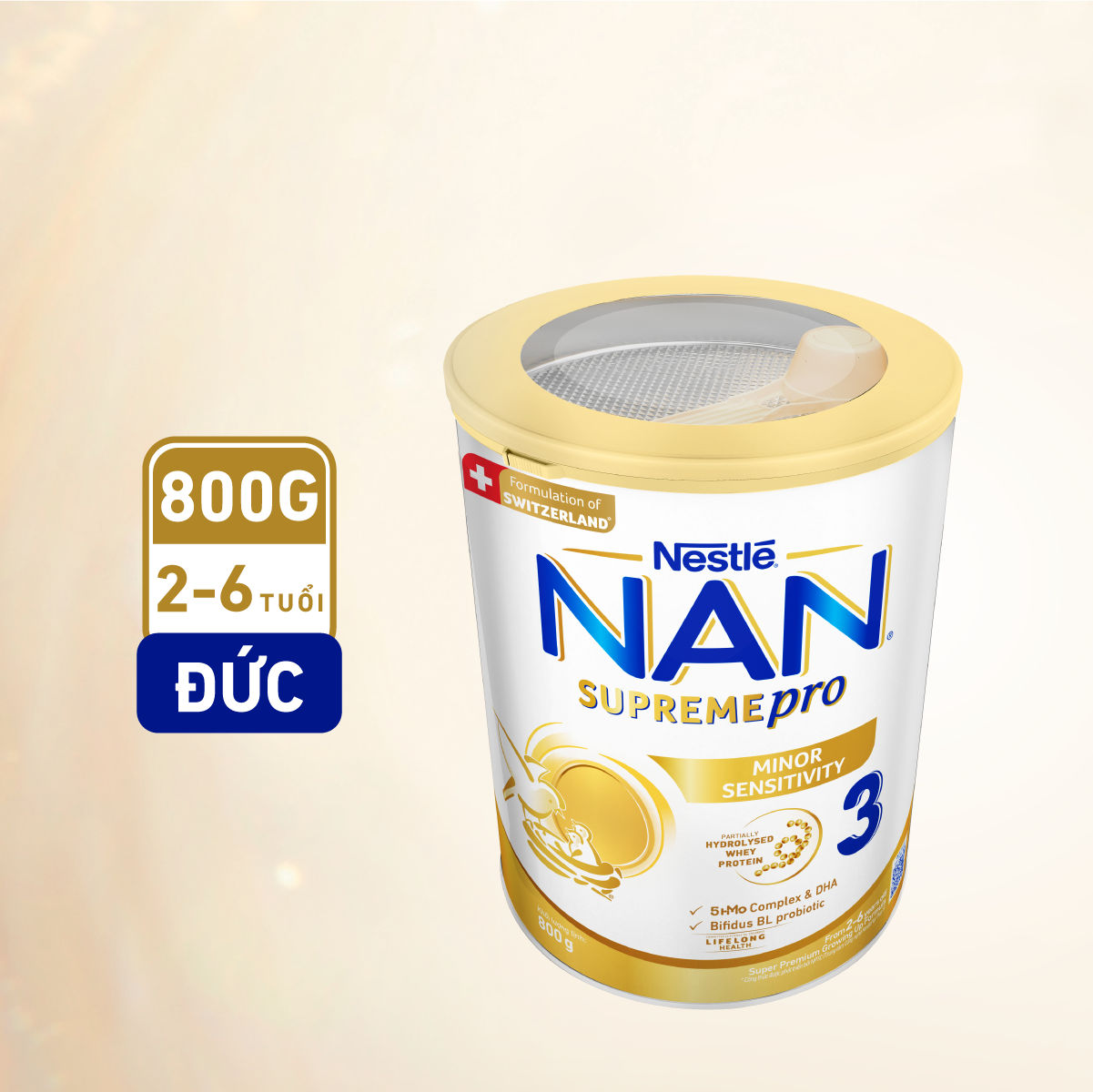 Ảnh Bộ 2 Lon Sữa bột Nestlé NAN SUPREMEPRO 3 800g nhập khẩu Đức đạm Gentle Optipro ngừa mẫn cảm 3