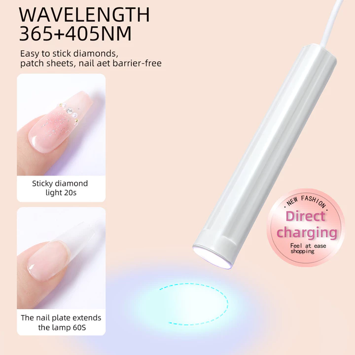 1Pc Cắm Móng Tay Nghệ Thuật Đèn, Di Động Móng Tay Nghệ Thuật LED Mini Móng Tay Nghệ Thuật Đèn Giả Sấy Móng Tay Đơn Máy Sấy Móng Tay Móng Chân Gel Sơn Móng Tay Đèn LED Ba Lan