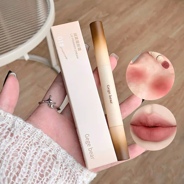 Son môi kem mờ nhung Gege Bear Velvet Mist mới - Son môi mờ màu trắng giả mờ.