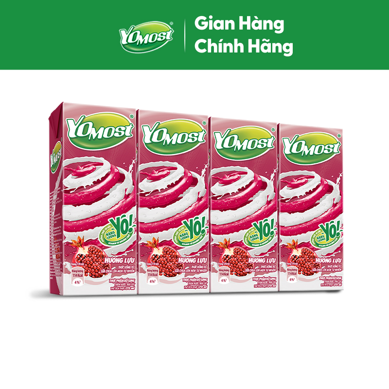 Ảnh Thùng 48 Hộp Sữa Chua Lên Men Tự Nhiên Yomost Hương Lựu (170ml/Hộp) 2