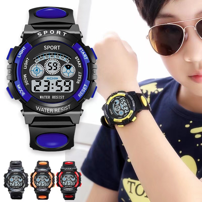 Đồng Hồ LED Thể Thao Chống Nước Trẻ Em Đồng Hồ Bé Trai Bé Gái Dây Đeo Silicon Cổ Tay Đồng Hồ Kỹ Thuật Số Cho Trẻ Em Quà Tặng