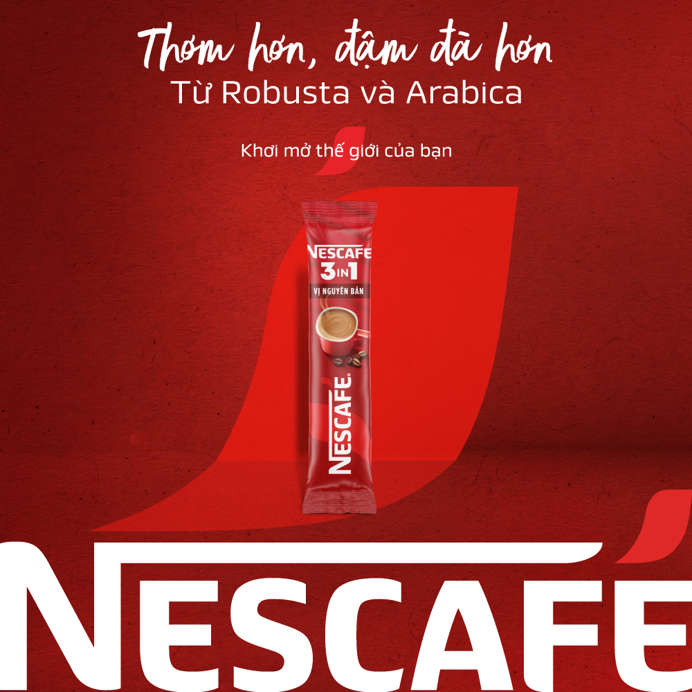 [Tặng ly sứ cao cấp] Cà phê Hòa tan NESCAFÉ VỊ NGUYÊN BẢN 46 gói Đậm Thơm Hoàn Hảo