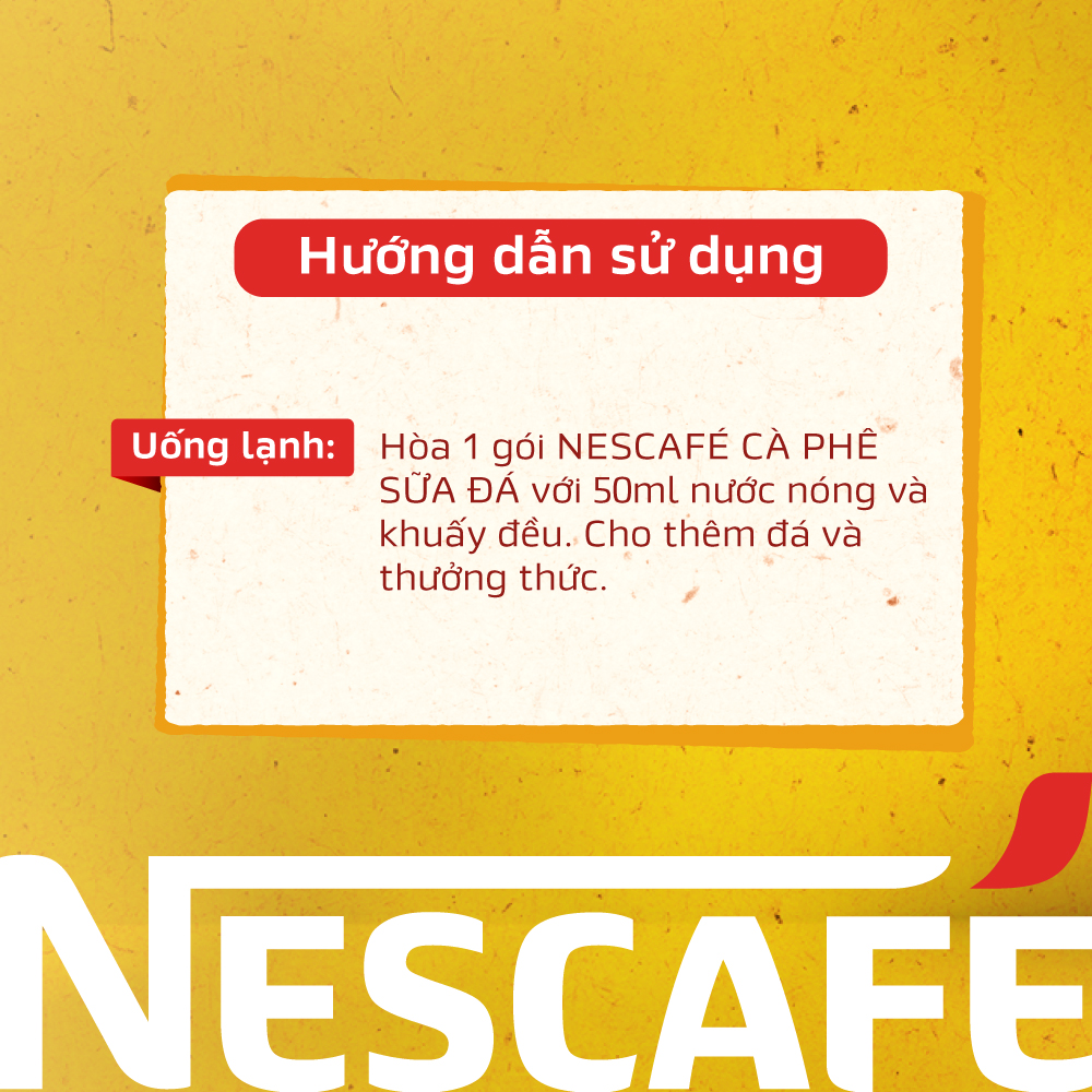 [Tặng Bộ 2 ly thủy tinh] Combo 2 Bịch Cà phê Hòa tan NESCAFÉ CAFÉ SỮA ĐÁ 25 gói Gấp đôi sánh quyện
