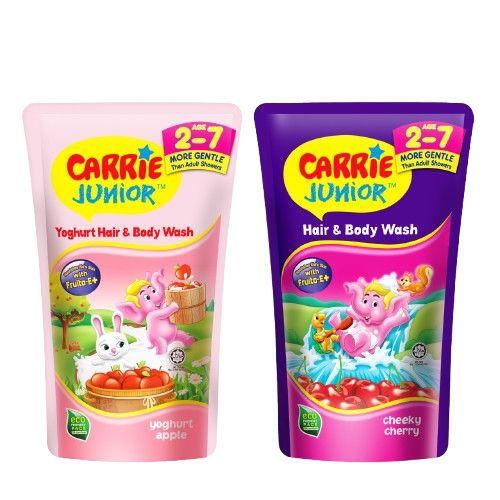 Ảnh Túi Sữa Tắm Gội cho bé Carrie Junior hương Táo/Cherry 380g 1