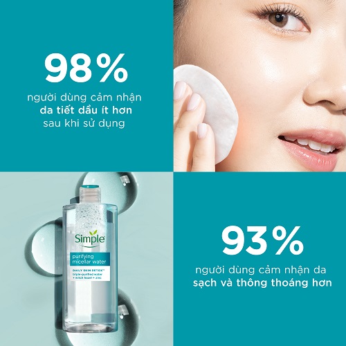 NƯỚC TẨY TRANG SẠCH SÂU DỊU NHẸ - SIMPLE MICELLAR WATER 400ML | BigBuy360 - bigbuy360.vn
