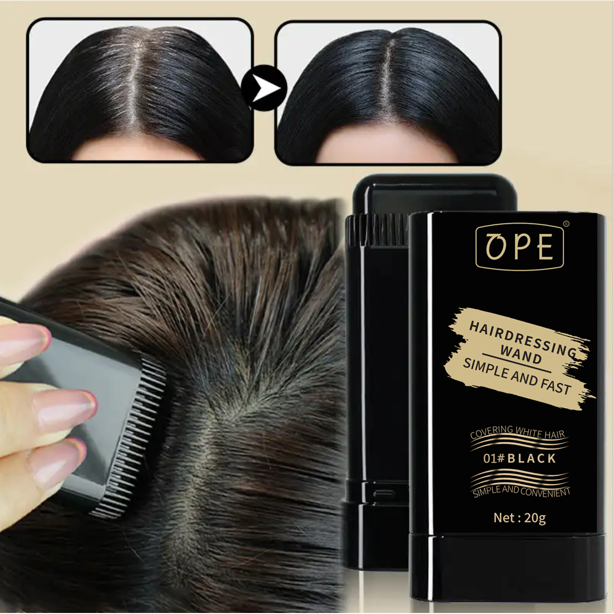 Lược nhuộm tóc chống mồ hôi chống thấm nước tại nhà Di động Ứng dụng dễ dàng Không vết bẩn Nhuộm đa chức năng Touch-up