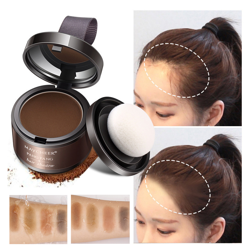 Lấp đầy, che & đường viền! Bột làm tóc chống thấm nước, Trang điểm đa năng để che phủ tóc thô & màu xám