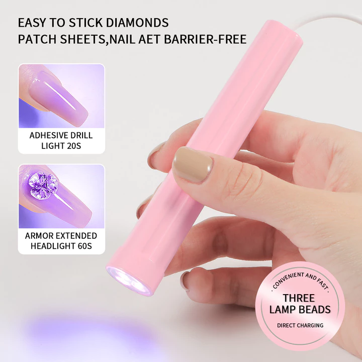 1Pc Cắm Móng Tay Nghệ Thuật Đèn, Di Động Móng Tay Nghệ Thuật LED Mini Móng Tay Nghệ Thuật Đèn Giả Sấy Móng Tay Đơn Máy Sấy Móng Tay Móng Chân Gel Sơn Móng Tay Đèn LED Ba Lan