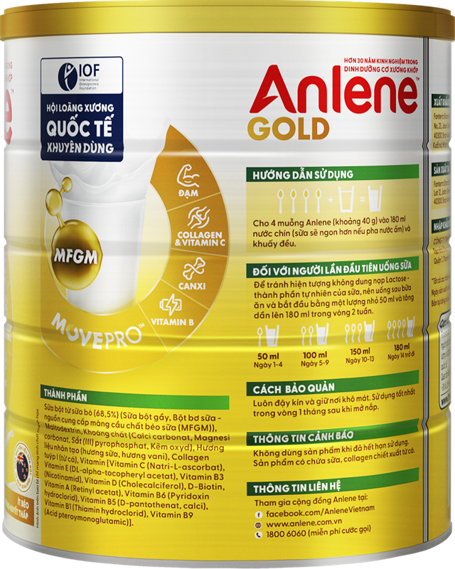 Ảnh Sữa Bột Anlene Gold Hương Vani 800g 4