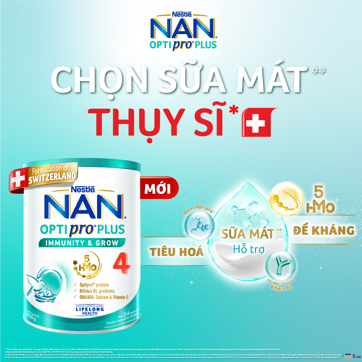 Ảnh Bộ 2 lon Sữa bột Nestlé NAN OPTIPRO PLUS 4 800g/lon với 5HMO Giúp tiêu hóa tốt 4