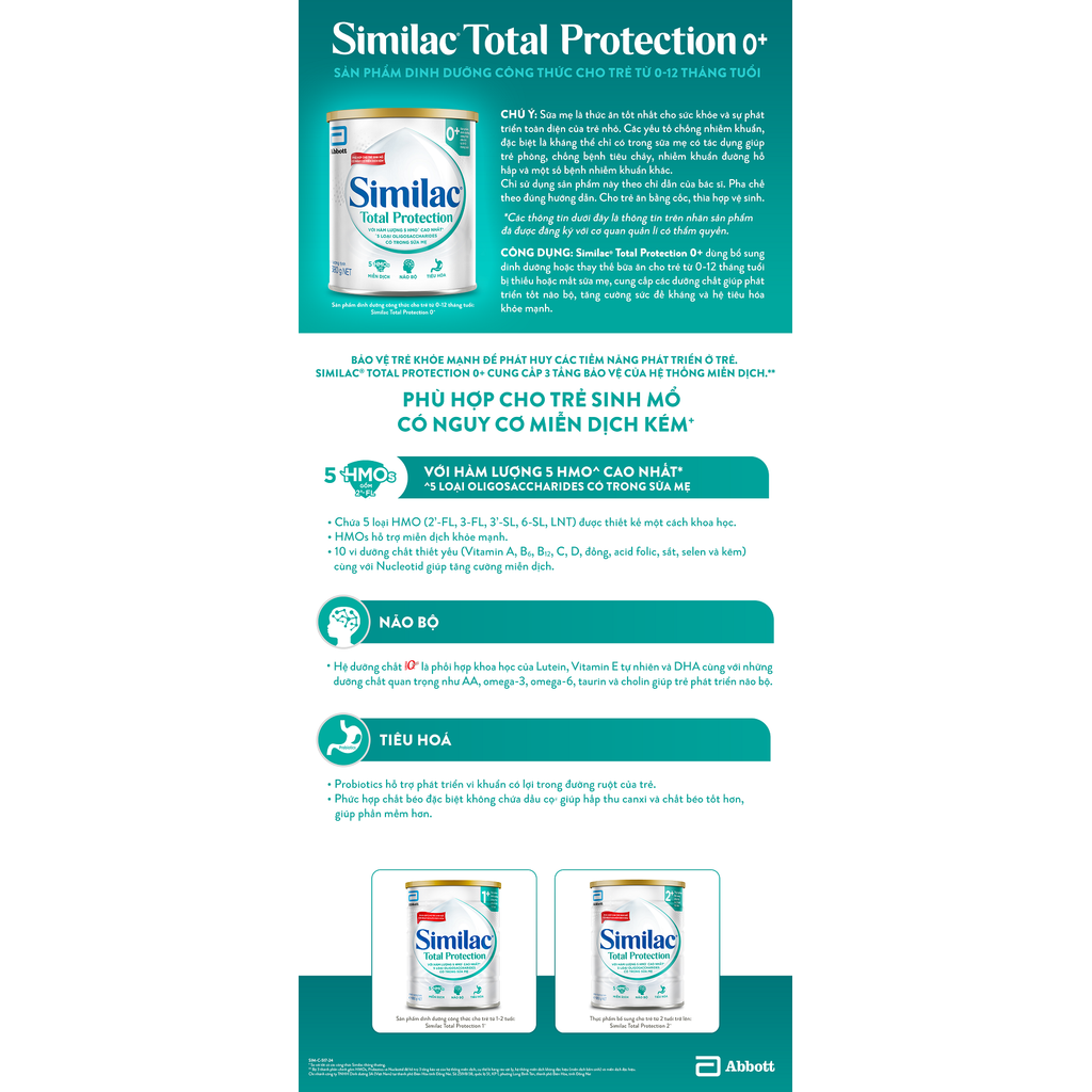 Ảnh Sản phẩm dinhdưỡng côngthức chotrẻ từ0-12tháng:Similac®Total Protection 0+380g(Phùhợpchotrẻ sinhmổ cónguycơ miễndịchkém) 4