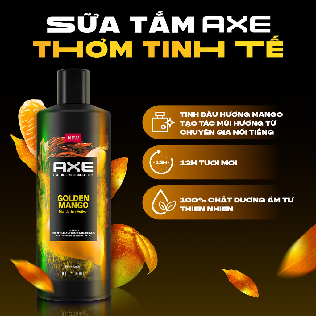 Ảnh Sữa Tắm Nước Hoa Nam Cao Cấp Axe Thơm Tinh Tế 532ml 4