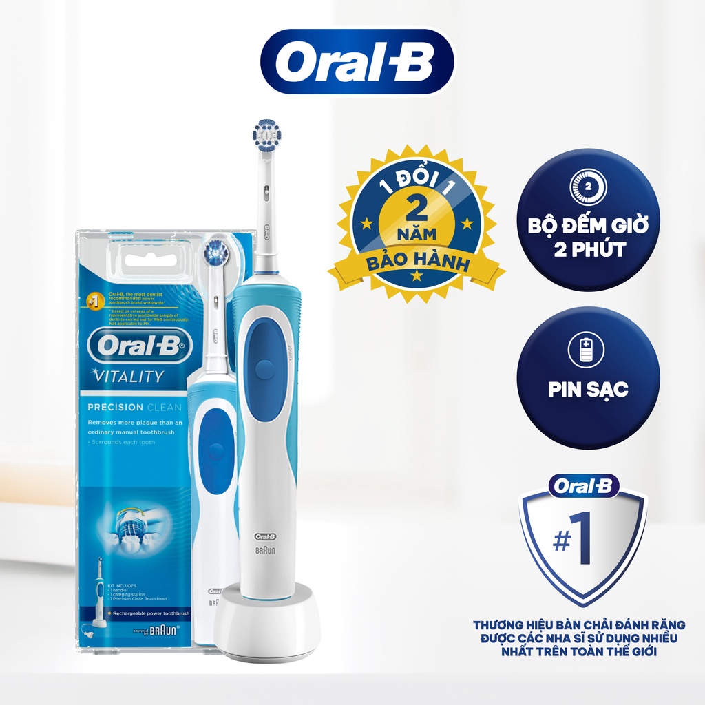 Đánh Giá Bàn Chải Điện Oral-B Vitality Precision Clean: Loại Bỏ 100% Mảng Bám