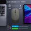 Chuột không dây Bluetooth 5.0 2.4GHz Đen Siêu yên tĩnh Click cho Macbook Laptop PC Tablet