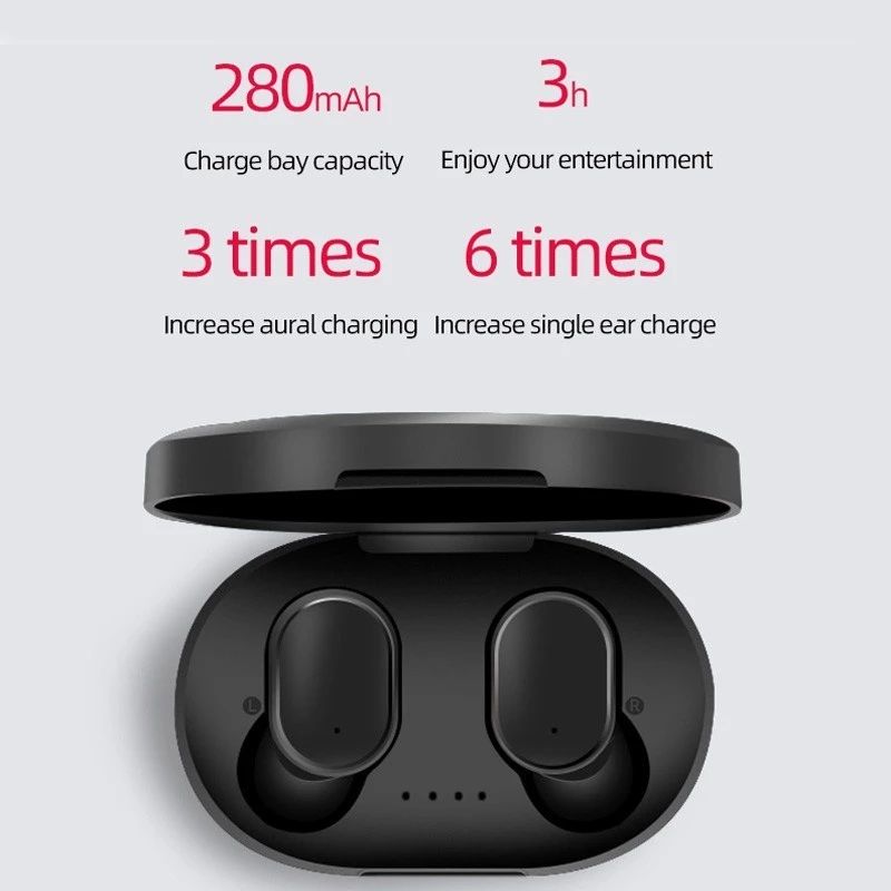 Tai nghe nhét tai A6S Tai nghe Bluetooth không dây TWS Khử tiếng ồn nghe văn phòng chơi game thể thao có micrô | BigBuy360 - bigbuy360.vn