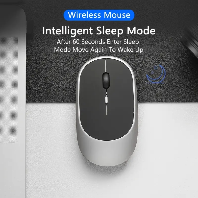 Chuột Bluetooth Không Dây 2 Chế độ (Bluetooth & USB) Có Thể Sạc Lại - Chuột Silent Chống Ồn Cho Văn Phòng