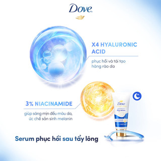 [PC gift] Dove Serum phục hồi ban đêm cho da dưới cánh tay sau tẩy lông, 4X Hyaluronic Acid 40ml